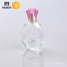 100ml glass bottle for perfume with pink surlyn cap